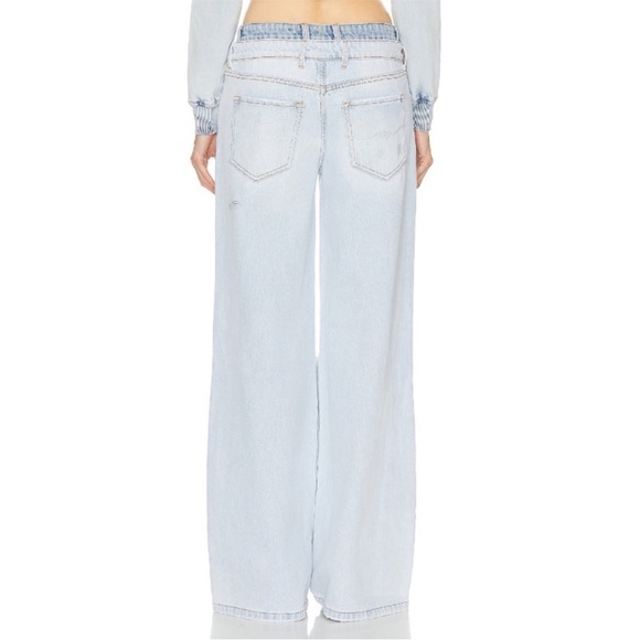 SER.O.YA Saphira Double Waistband Wide Leg Jeans in Skylight NWT - Picture 7 of 16